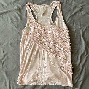 Clearance $7 Lauren Conrad pale pink detail tank size large L